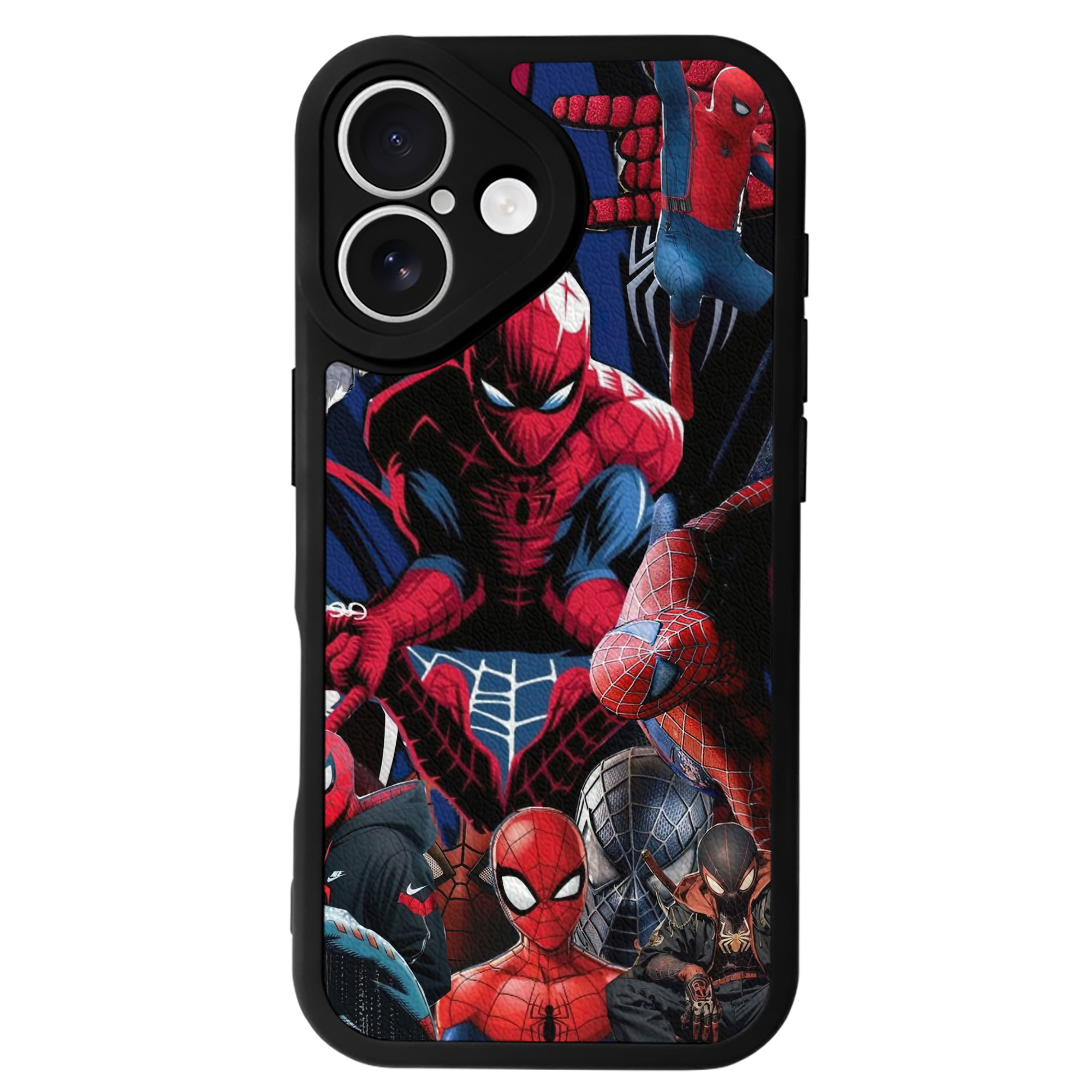 Spider Man スパイダーマン 【iPhone 16シリーズ対応】シリコンスマホケース（レザー調） 材質：シリコン